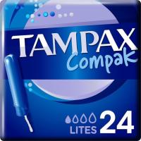 Tampón lites TAMPAX COMPAK, caja 24 uds