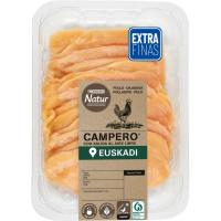 Filetes extrafinos pechuga pollo campero E. NATUR, bandeja 280 g