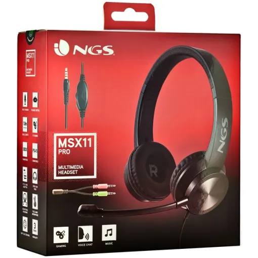 Auriculares PC diadema micrófono negro MSX11 Pro NGS