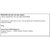 Molinillo de sal al ajo negro TOQUE, frasco 75 g