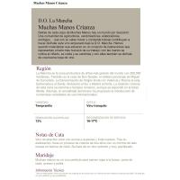 Vino Tinto Crianza D.O. Mancha MUCHAS MANOS, botella 75 cl