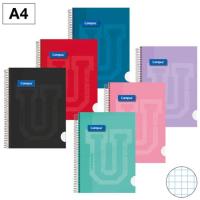 Cuaderno A4, Cuadricula 4x4, Tapa Dura, 80 hojas 90g ¿Cuál te llegará? CAMPUS