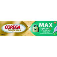 Fijador dental max fijación+sellado menta COREGA, tubo 40 g