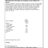 SCHAR choco crisp barkillo barratxoa glutenik gabe, poltsa 105 g