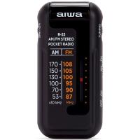 Radio portátil con auriculares negra, a pilas, R-22BK AIWA