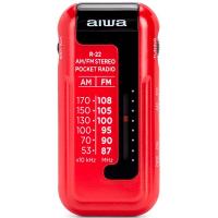 Radio portátil con auriculares roja, a pilas, R-22RD AIWA