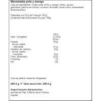 Mermelada de piña y mango LVF, frasco 280 g