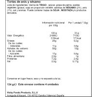 Torta de anís DULCESOL, paquete 134 g