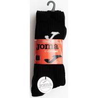 Calcetín deportivo de hombre, caña alta con rizo, negro, talla 39/42 JOMA, 3 pares