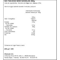 GO-TAN wok egg noodles, paketea 250 g