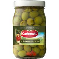 Aceituna con hueso estilo casero CARBONELL, frasco 450 g