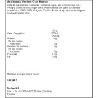 Aceituna con hueso estilo casero CARBONELL, frasco 450 g