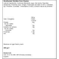 Aceituna con hueso gazpacha CARBONELL, frasco 450 g