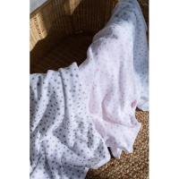 Manta con estrellas rosas, microfibra, coralina TI-TIN, 75x110 cm