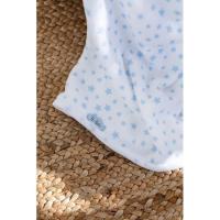 Manta con estrellas azules, microfibra, coralina TI-TIN, 75x110 cm