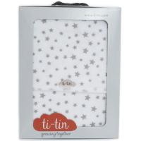 TI-TIN manta, izar grisekin, mikrozuntza, koralina, 75x110 cm