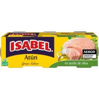 Atún en aceite de oliva gran sabor ISABEL, pack 3x70 g