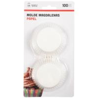 Molde de papel para magdalenas MARKET SUPREM, blister 100 uds