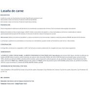 Lasaña de carne LA SIRENA, bandeja 1 kg