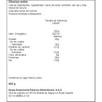 Chorizo dulce PALACIOS, sarta 425 g