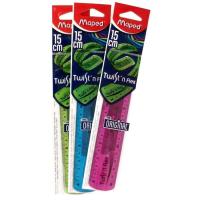 Regla flexible de 15 cm, doble graduación, ¿Cuál te llegara? Twist'n Flex MAPED