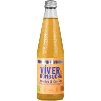 Kombucha de cúrcuma y jengibre VIVER KOMBUCHA, botellín 330 ml