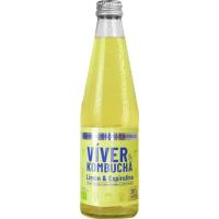 Kombucha de limón y espirulina VIVER KOMBUCHA, botellín 330 ml