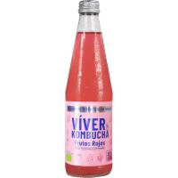 Kombucha de fresa e hibisco VIVER KOMBUCHA, botellín 330 ml