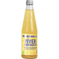 Kombucha de piña y hierbabuena VIVER KOMBUCHA, botellín 330 ml
