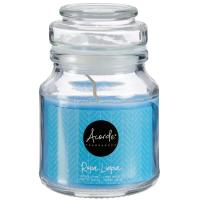 Vela perfumada Acorde azul en tarro, aroma ropa limpia, 7x10x7 cm