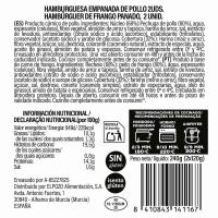 Burger crunchy chicken ELPOZO KING, bandeja 240 g