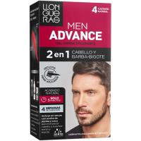 Gel crema colorante men advance 4 cast nat LLONGUERAS, caja 1 ud