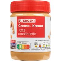 Crema de cacahuete EROSKI, bote 400 g