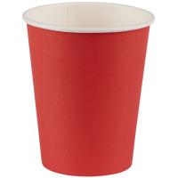 Vaso compostable rojo, 200 ml, pack 12 uds