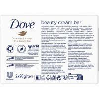 Jabón de manos pastilla original DOVE, pack 2x90 g