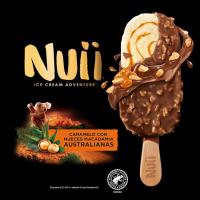 Helado de caramelo con neces macadamia NUII, caja 90 ml