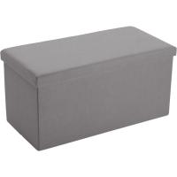 Baúl desmontable de lino gris oscuro, 76,5x38x37,5 cm Baúl desmontable de lino gris oscuro, 76,5x38x37,5 cm
