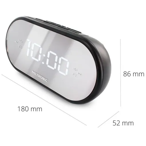 Radio despertador espejo 477037 METRONIC