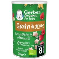 Snack de cereal y frambuesa GERBER, lata 35 g Snack de cereal y frambuesa GERBER, lata 35 g