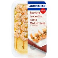 Brocheta langostino receta Mediterránea AGUINAMAR, bandeja 145 g