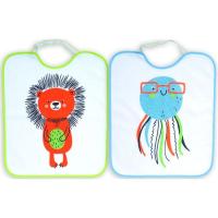 Babero microfibra impermeable cierre goma 31x38cm puerco espin pulpo TI-TIN, 2 uds