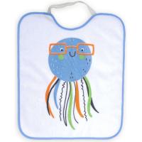 Babero microfibra impermeable cierre goma 31x38cm puerco espin pulpo TI-TIN, 2 uds