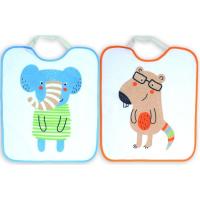 Babero microfibra impermeable cierre goma, 31x38 cm elefante marmota TI-TIN, 2 uds Babero microfibra impermeable cierre goma, 31x38 cm elefante marmota TI-TIN, 2 uds