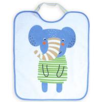 Babero microfibra impermeable cierre goma, 31x38 cm elefante marmota TI-TIN, 2 uds
