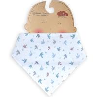 Babero bandana hojas impermeable, transpirable con broche TI-TIN, 21,5x38,5 cm