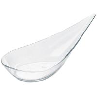 Cuchara lágrima para aperitivo de plástico transparente reutilizable, pack 6 uds