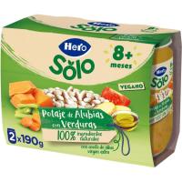 Potaje de alubias con verduras HERO RECETAS, pack 2x190 g