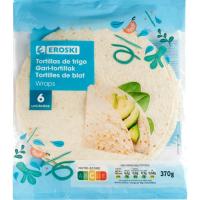 Wraps EROSKI, 6 uds, paquete 370 g Wraps EROSKI, 6 uds, paquete 370 g