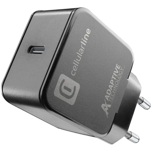 Cargador de red negro, 15 W, puerto USB Tipo-C, ACHSMUSBC15WK CELLULAR LINE Cargador de red negro, 15 W, puerto USB Tipo-C, ACHSMUSBC15WK CELLULAR LINE