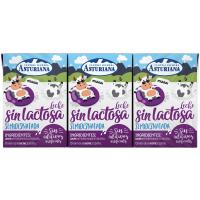Leche semidesnatada sin lactosa ASTURIANA, pack 3x200 ml Leche semidesnatada sin lactosa ASTURIANA, pack 3x200 ml